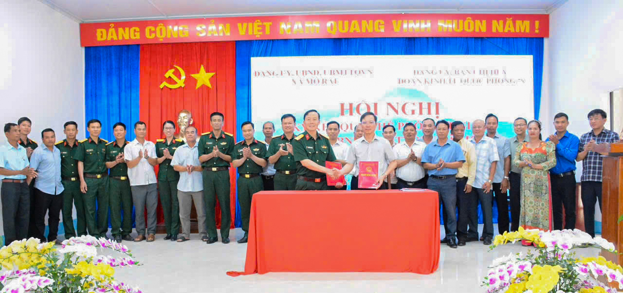 Đoàn KT-QP 78 ký kết Quy chế phối hợp với xã Mô Rai, tăng cường thế trận lòng dân nơi biên giới