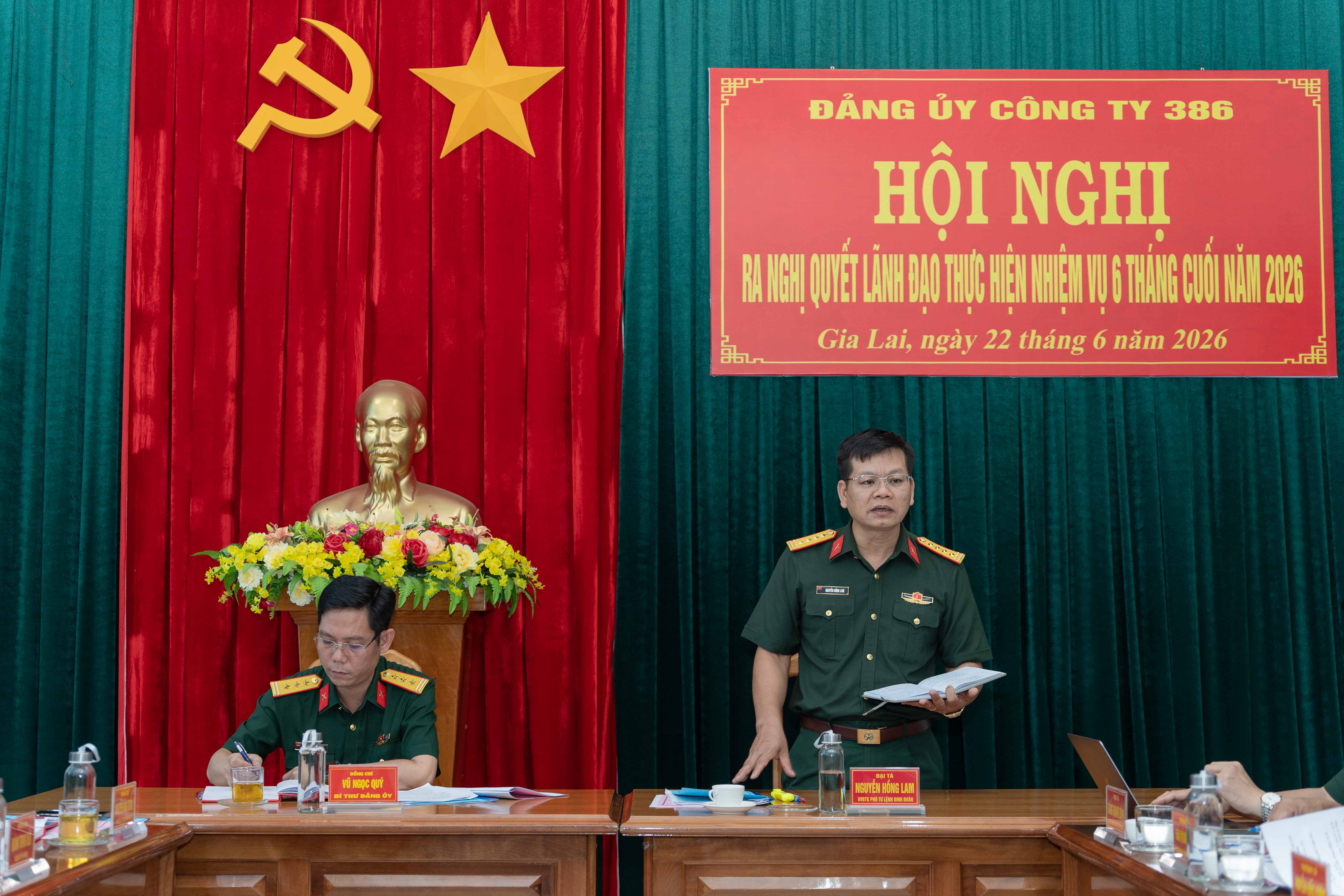 Đảng ủy Công ty 386 (Binh đoàn 15) ra nghị quyết lãnh đạo thực hiện nhiệm vụ 6 tháng cuối năm 2026